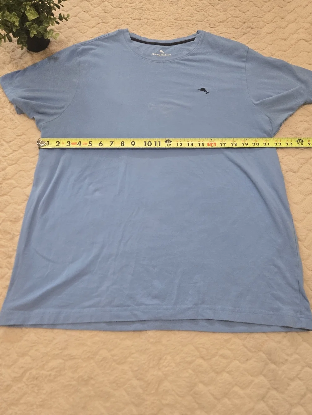 Tommy Bahama Blue Short-Sleeve Crew Neck T-Shirt, Size Large